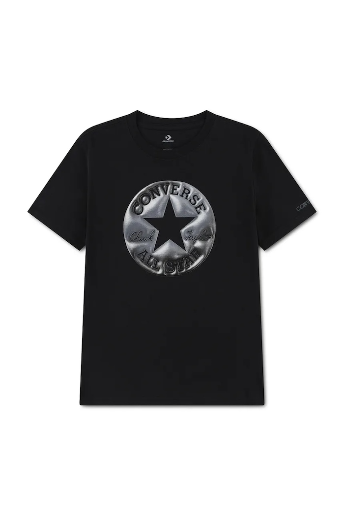 Converse T-shirt dziecięcy z bawełną czarny 9CJ827