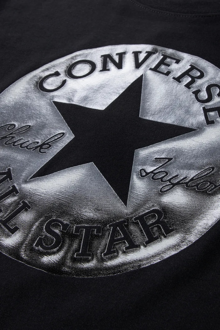 Chłopiec Converse T-shirt dziecięcy z bawełną 9CJ827 czarny
