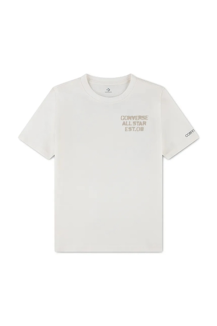 Converse T-shirt dziecięcy z bawełną 9CJ826 biały AW26
