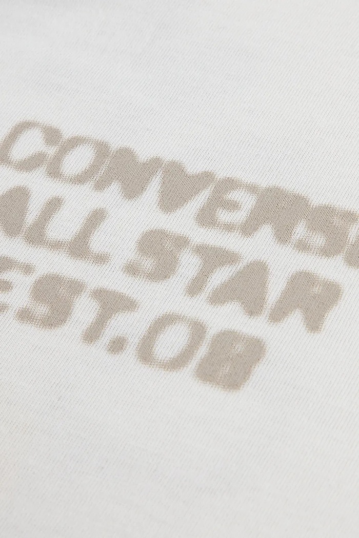 T-shirt dziecięcy z bawełną Converse 9CJ826 biały