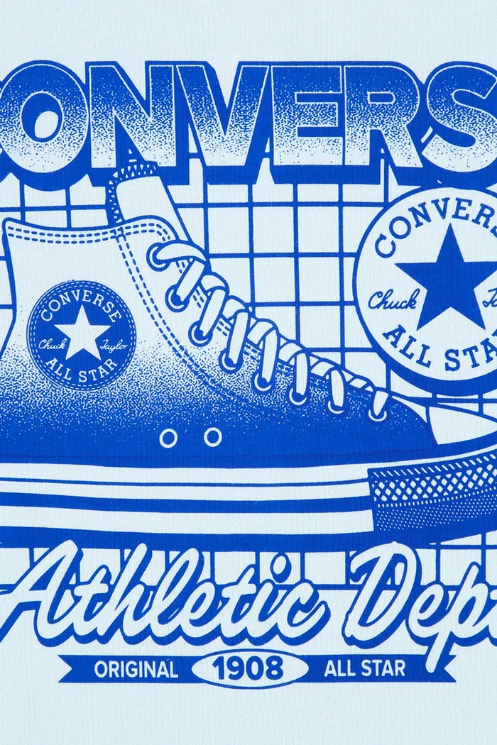 Тениска за деца от памук Converse 9CH945.9BY2 син