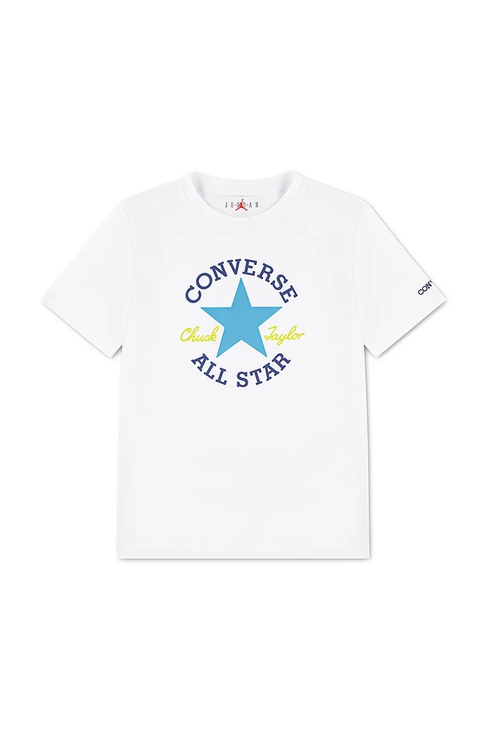 Converse T-shirt dziecięcy bawełniany 9CD483.9BY2 biały AW26