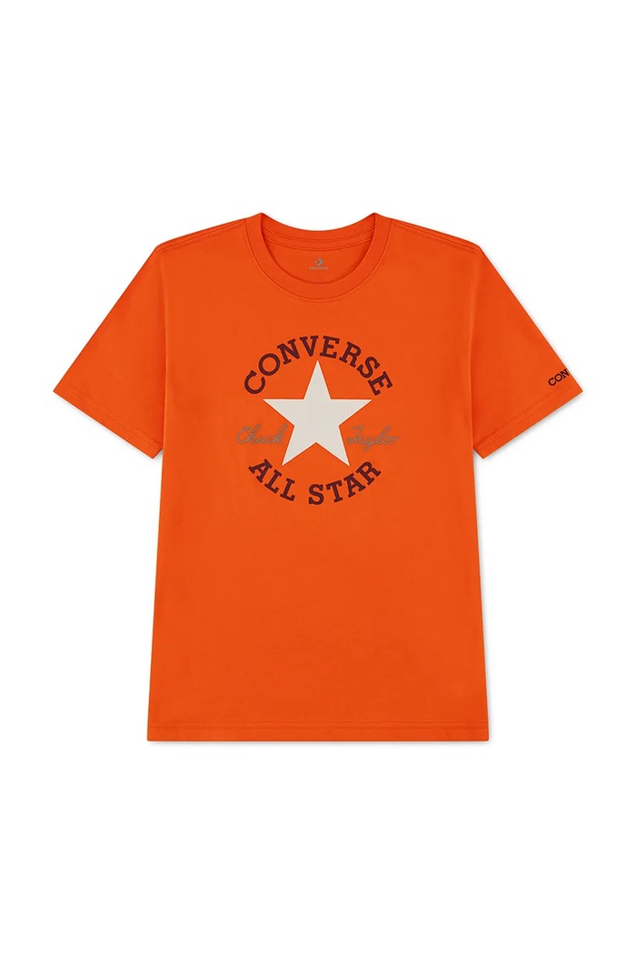 Converse T-shirt dziecięcy bawełniany pomarańczowy 9CD483.9BY2