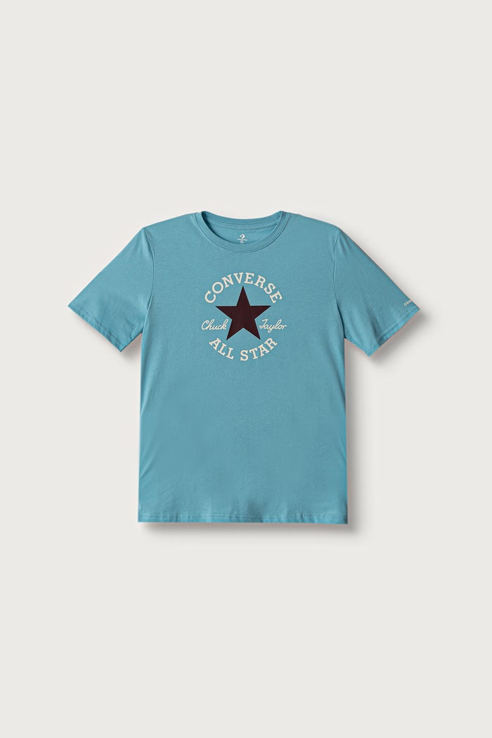 Converse T-shirt dziecięcy bawełniany niebieski 9CD483.9BY2