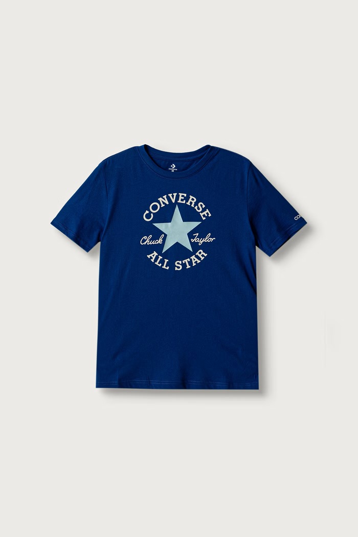 Converse T-shirt dziecięcy bawełniany niebieski 9CD483.9BY2