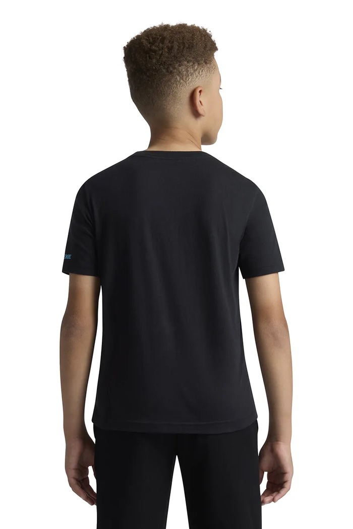 T-shirt dziecięcy bawełniany Converse czarny 9CD483.9BY2