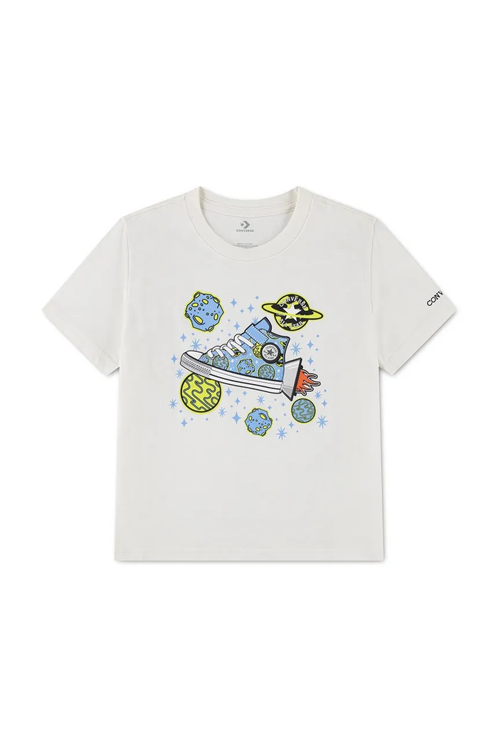 Converse T-shirt dziecięcy z bawełną biały 8CK354