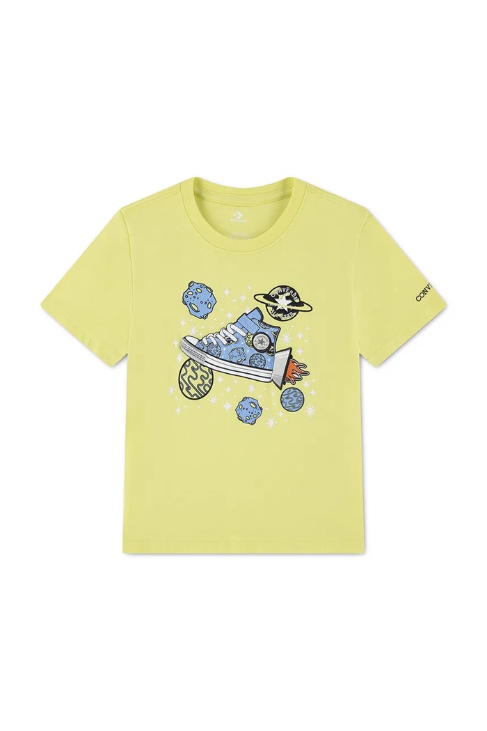 Converse T-shirt dziecięcy z bawełną zielony 8CK354