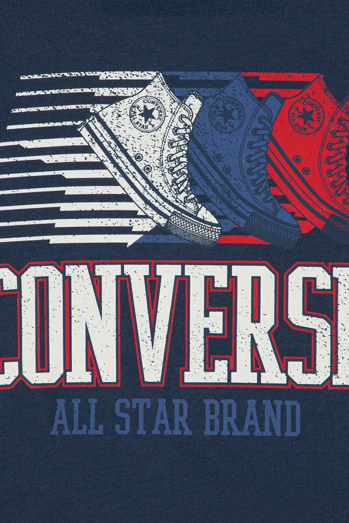 Момче Converse Тениска за деца от памук 8CJ634 тъмносин