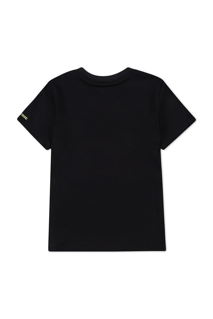Converse T-shirt dziecięcy z bawełną 8CH931 czarny AW26