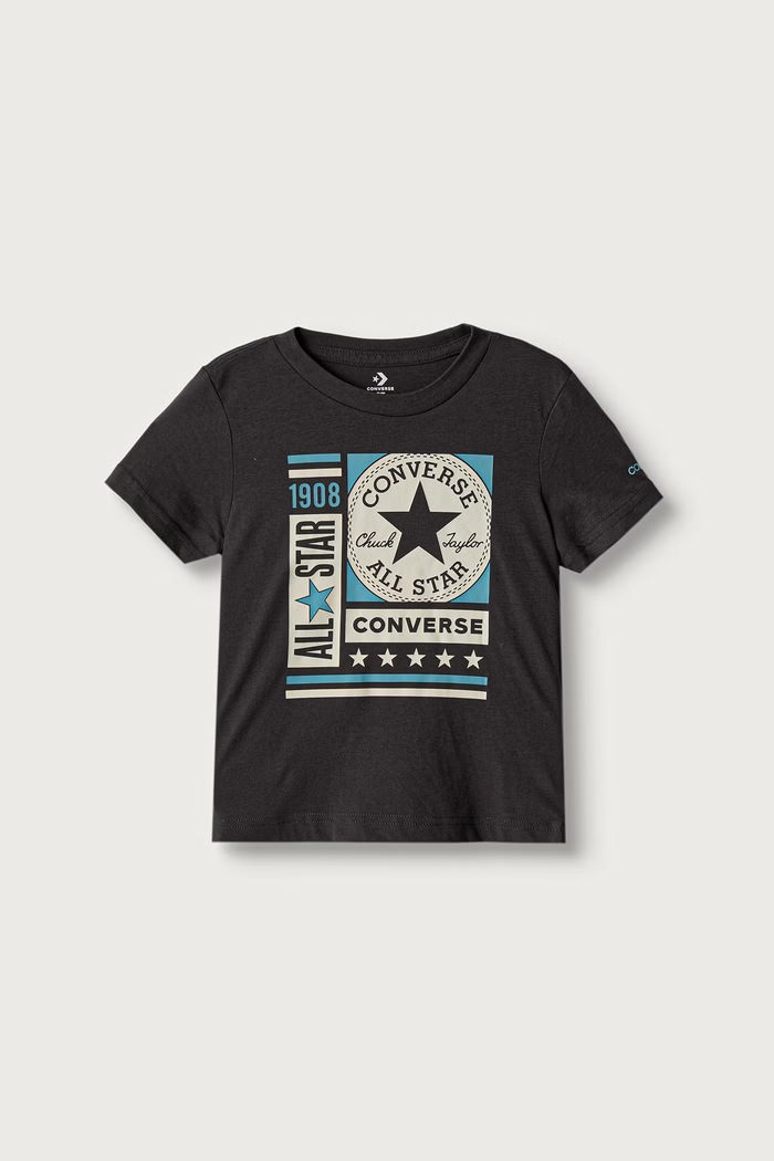 Converse T-shirt dziecięcy z bawełną szary 8CH870