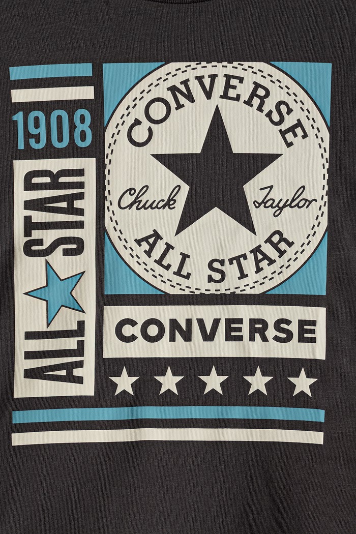 Chłopiec Converse T-shirt dziecięcy z bawełną 8CH870 szary