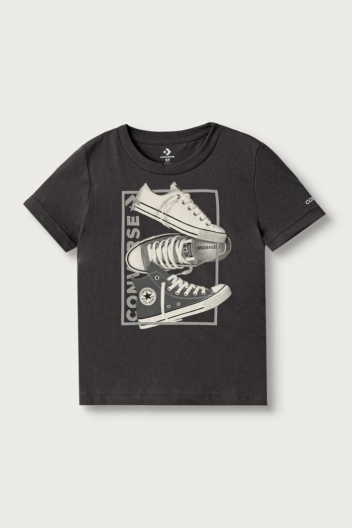 Converse T-shirt dziecięcy z bawełną szary 8CH862.9BY2