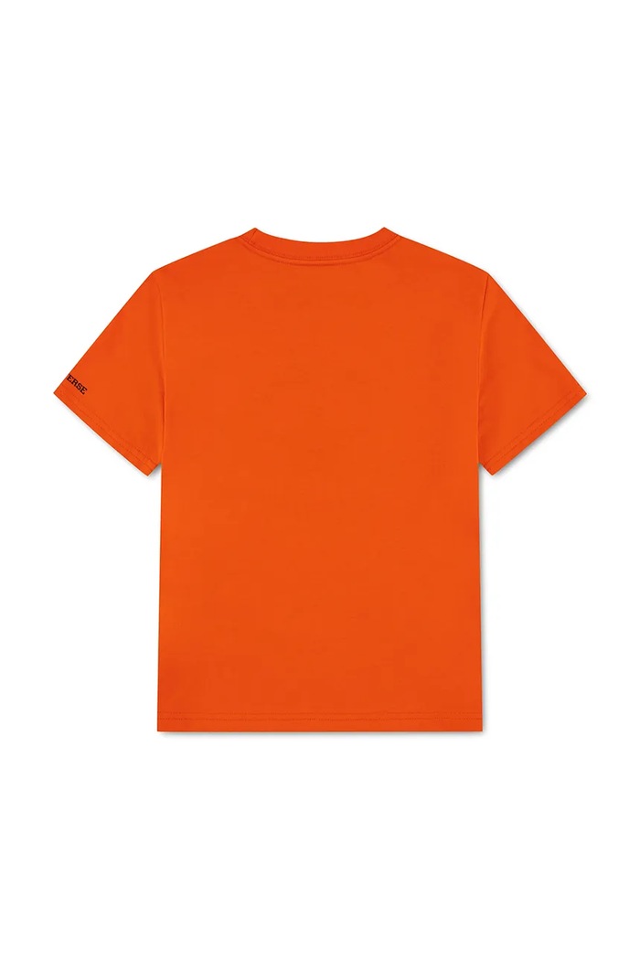 Converse T-shirt dziecięcy z bawełną 8CD483.9BY2 pomarańczowy AW26