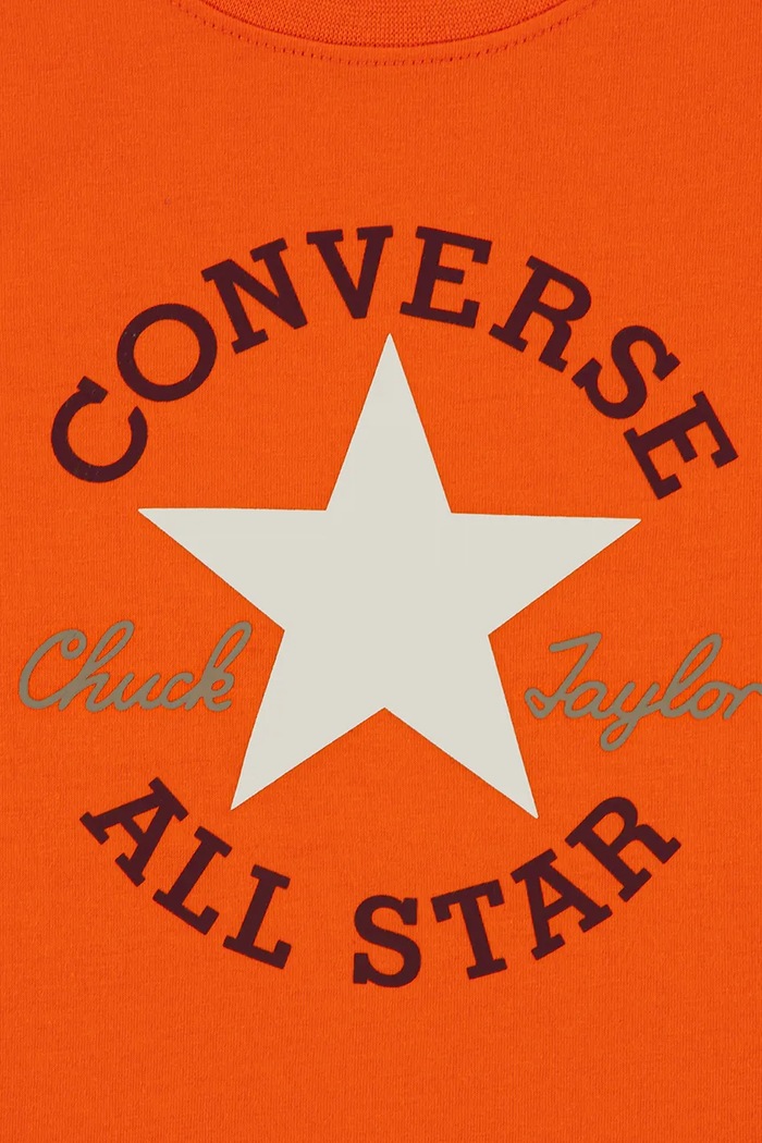 Chłopiec Converse T-shirt dziecięcy z bawełną 8CD483.9BY2 pomarańczowy