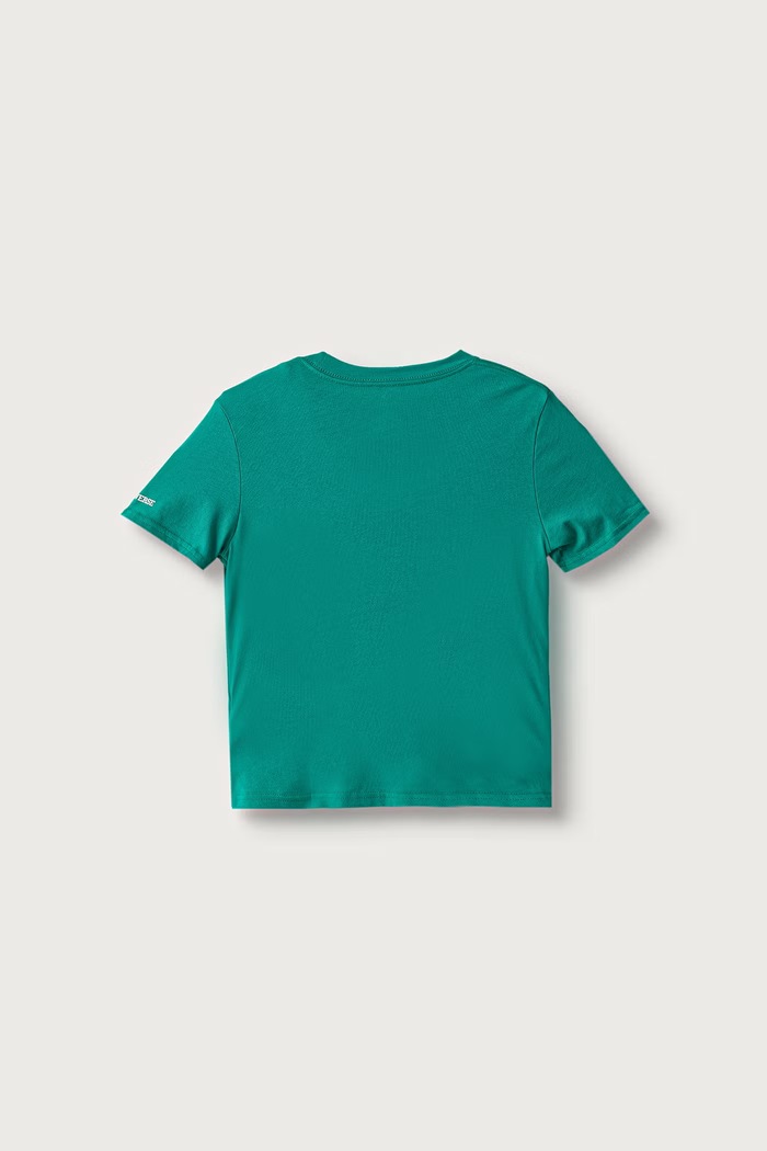 Converse T-shirt dziecięcy z bawełną 8CD483.9BY2 zielony AW26