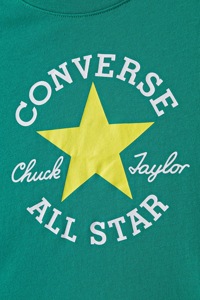 Chłopiec Converse T-shirt dziecięcy z bawełną 8CD483.9BY2 zielony