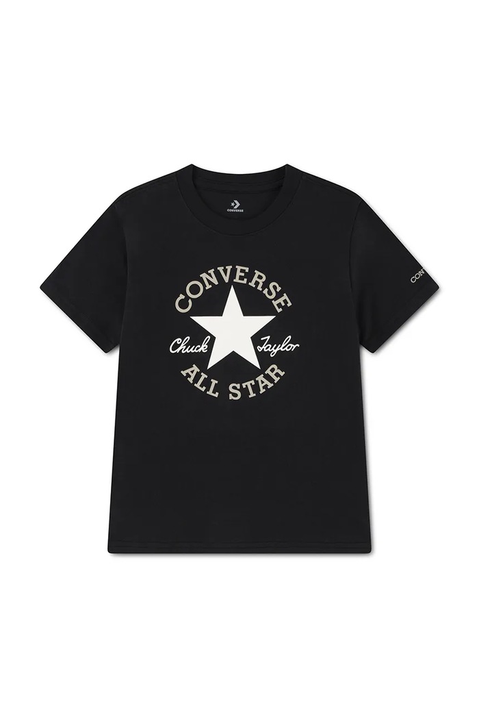 Converse T-shirt dziecięcy z bawełną czarny 8CD483.9BY2