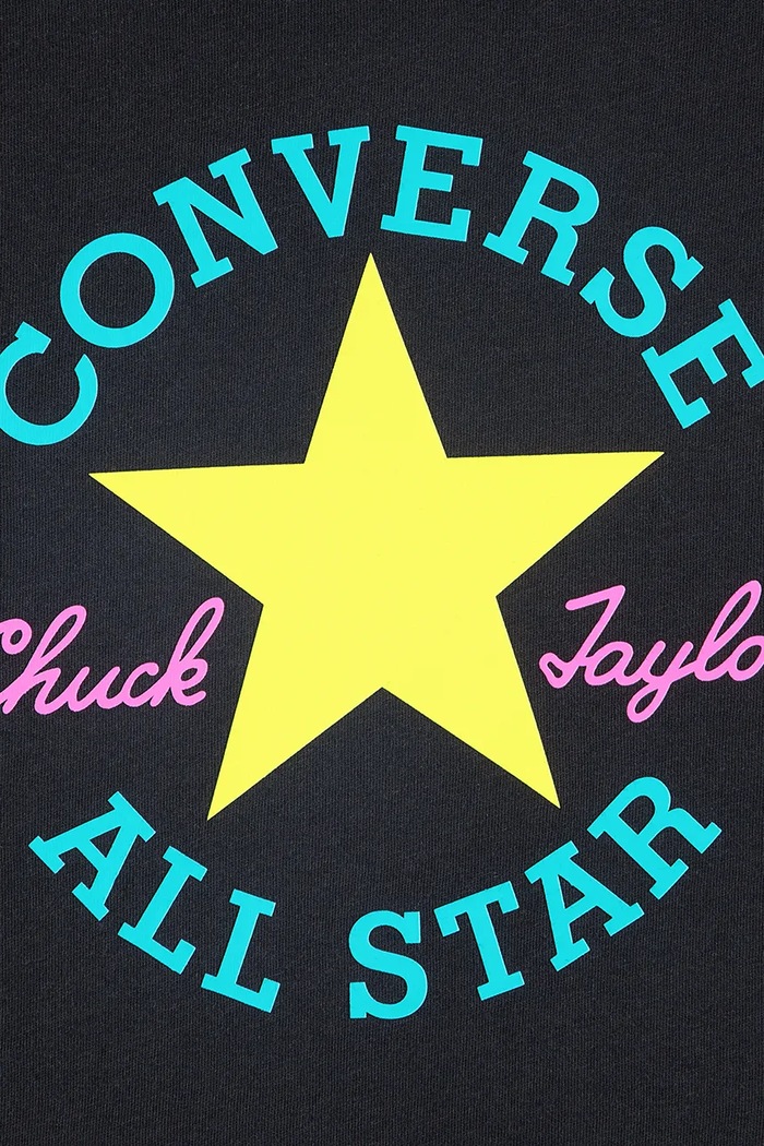 Chłopiec Converse T-shirt dziecięcy z bawełną 8CD483.9BY2 czarny