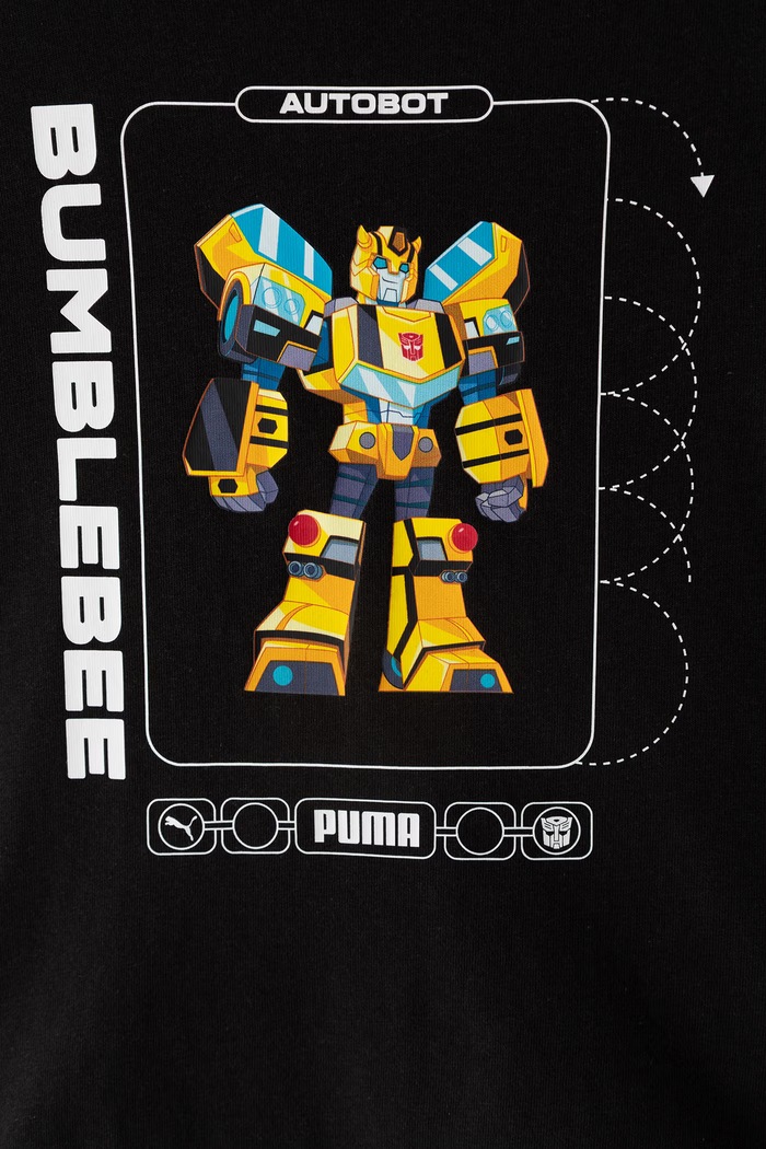 Chłopiec Puma T-shirt dziecięcy bawełniany PUMA X TRANSFORMERS Graphic Tee 637627 czarny