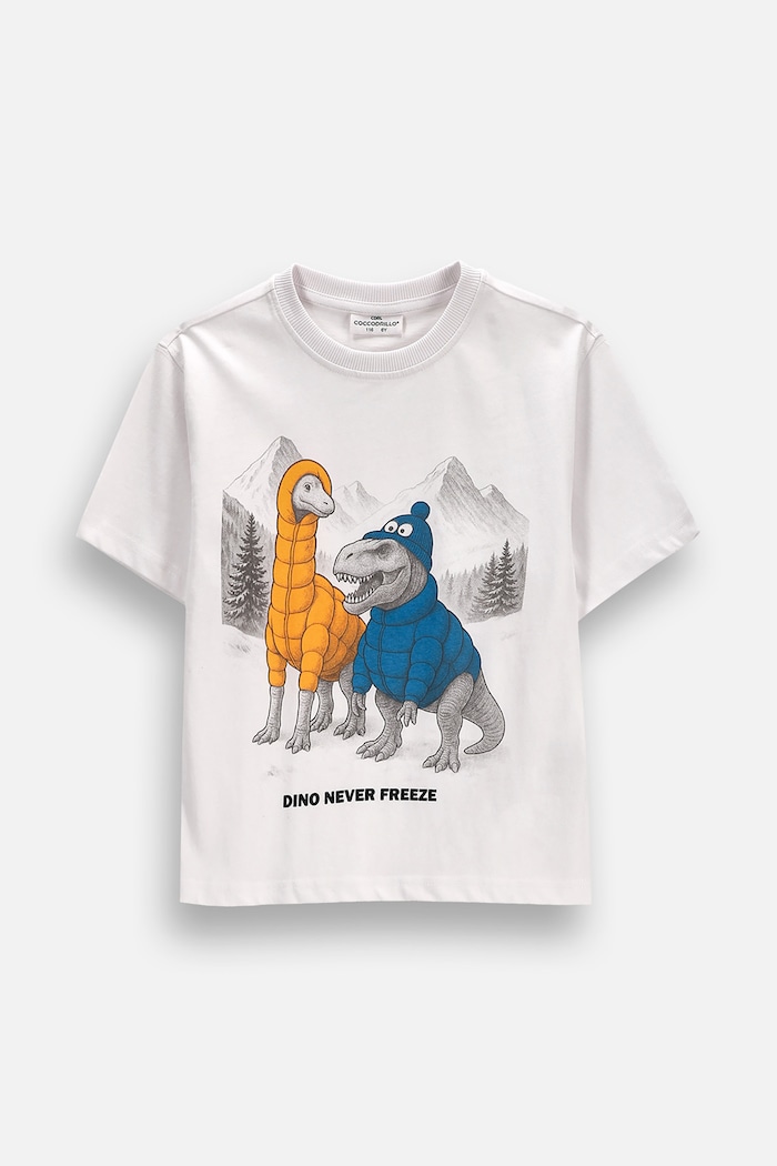 Coccodrillo T-shirt παιδικό βαμβακερό λευκό ZC6143202WBK