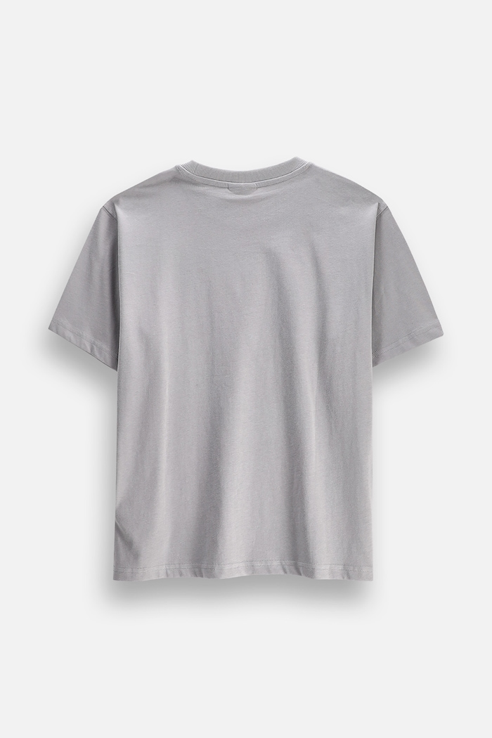 Coccodrillo T-shirt dziecięcy bawełniany ZC6143204WBJ szary AW26