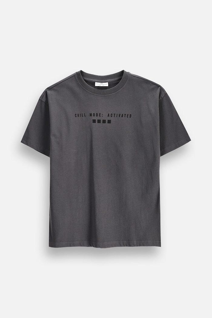 Coccodrillo T-shirt dziecięcy bawełniany szary ZC6143201WBJ