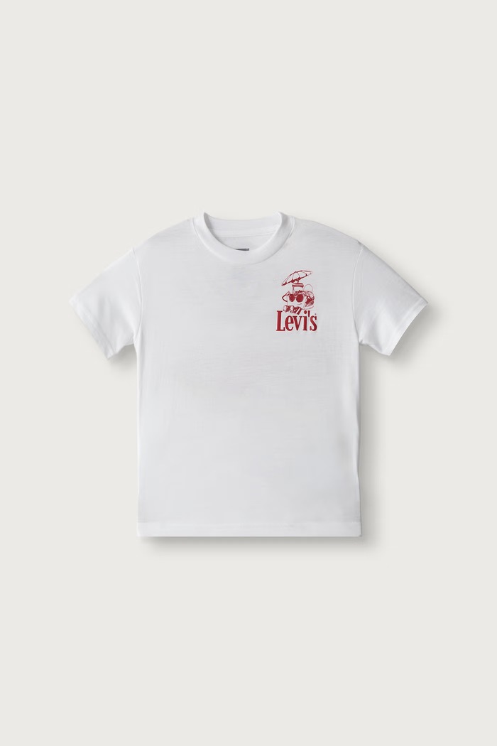 Levi's T-shirt dziecięcy z bawełną biały 8ER096