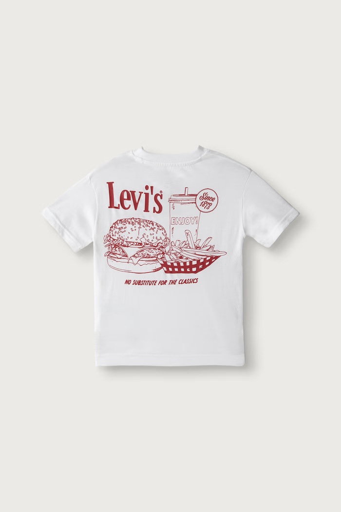 Levi's T-shirt dziecięcy z bawełną 8ER096 biały AW26