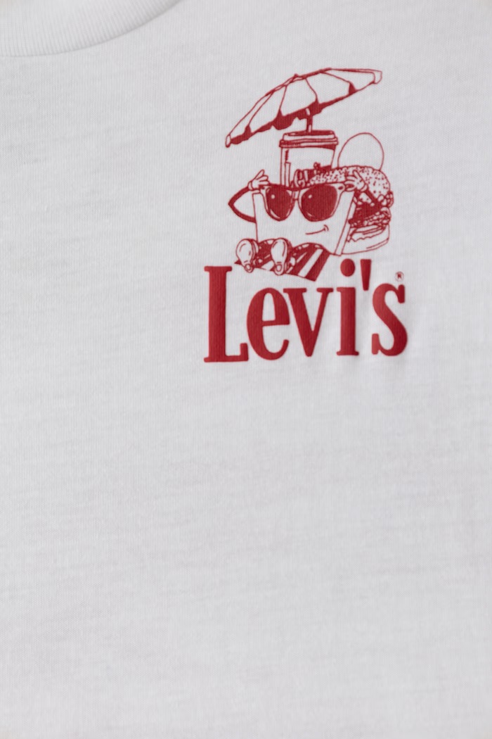 Chłopiec Levi's T-shirt dziecięcy z bawełną 8ER096 biały