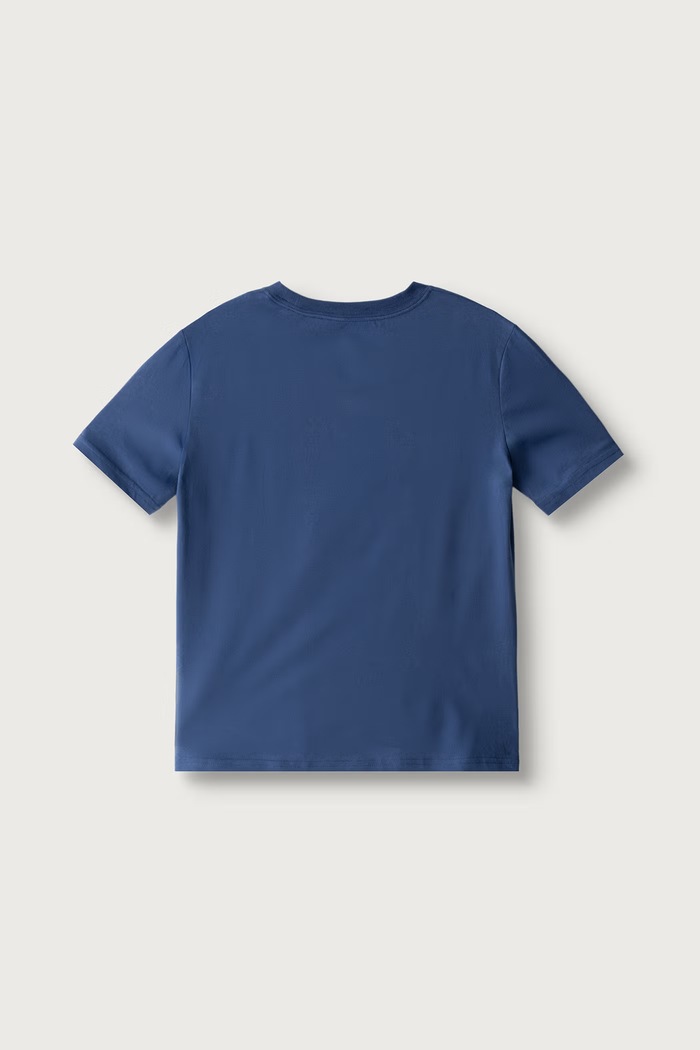 Levi's T-shirt dziecięcy z bawełną 9EP645 niebieski AW26