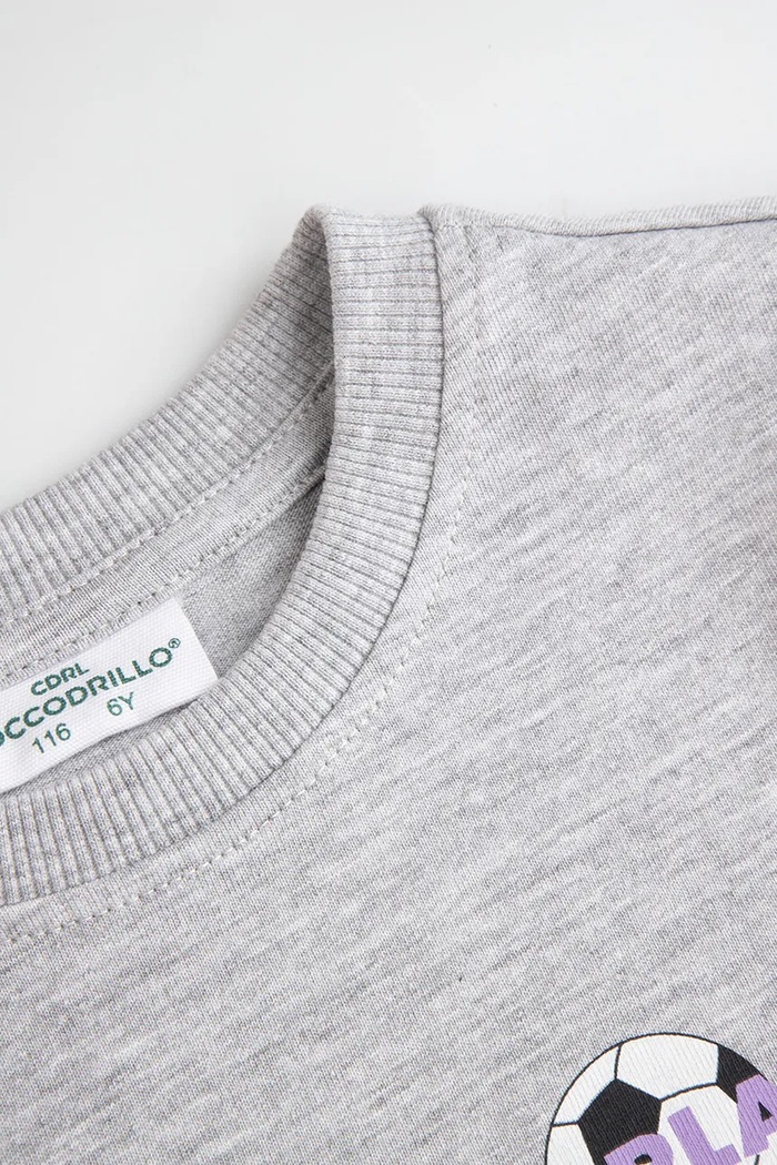Chłopiec Coccodrillo T-shirt dziecięcy bawełniany ZC6143203SBK szary
