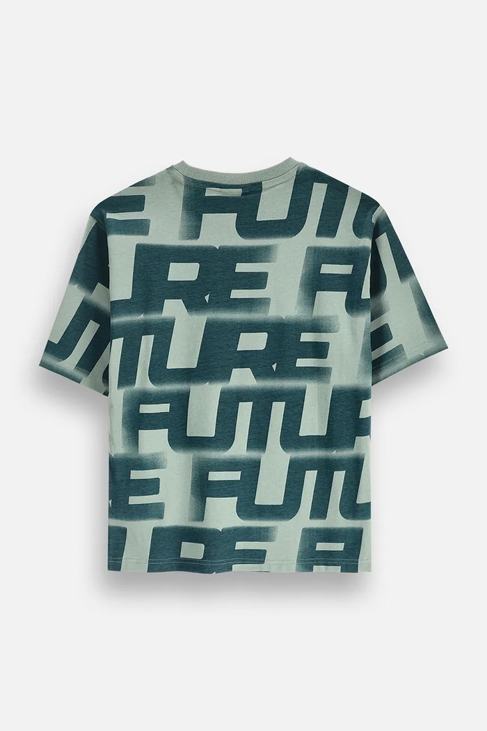 Coccodrillo T-shirt dziecięcy bawełniany ZC6143203SBJ zielony AW26