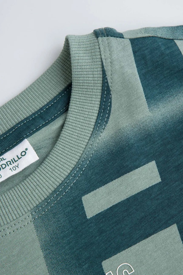 Chłopiec Coccodrillo T-shirt dziecięcy bawełniany ZC6143203SBJ zielony