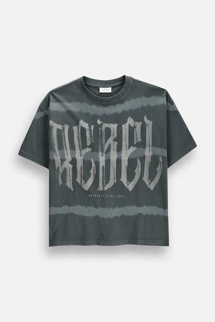 Coccodrillo T-shirt oversize dziecięcy bawełniany szary ZC6143201RBJ