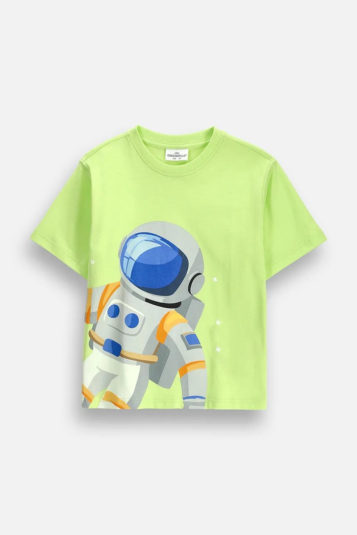 Coccodrillo T-shirt dziecięcy bawełniany zielony ZC6143203GBK