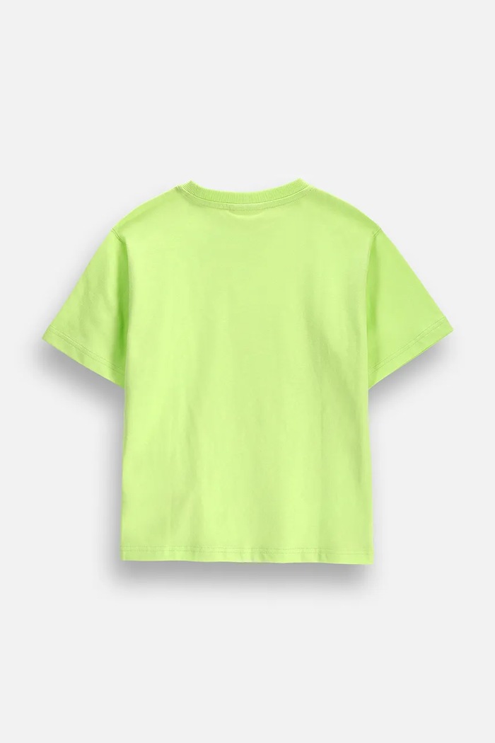 Coccodrillo T-shirt dziecięcy bawełniany ZC6143203GBK zielony AW26