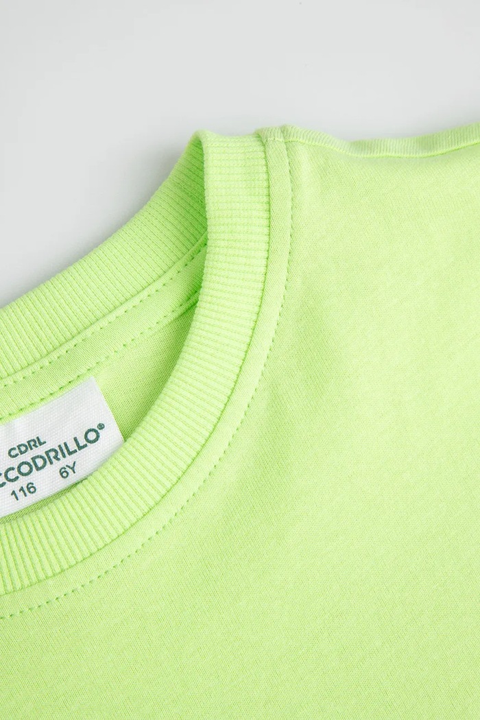 Chłopiec Coccodrillo T-shirt dziecięcy bawełniany ZC6143203GBK zielony