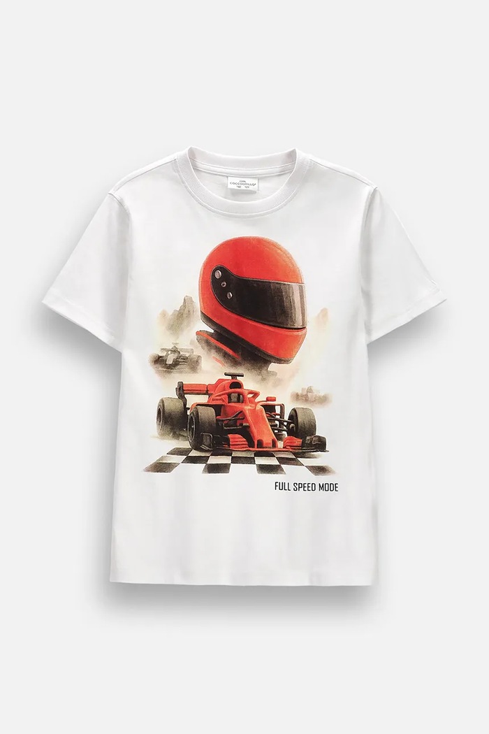Coccodrillo t-shirt παιδικό βαμβακερό λευκό ZC6143219VBB
