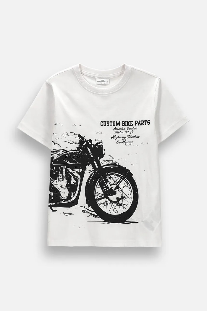 Coccodrillo t-shirt παιδικό βαμβακερό λευκό ZC6143217VBB