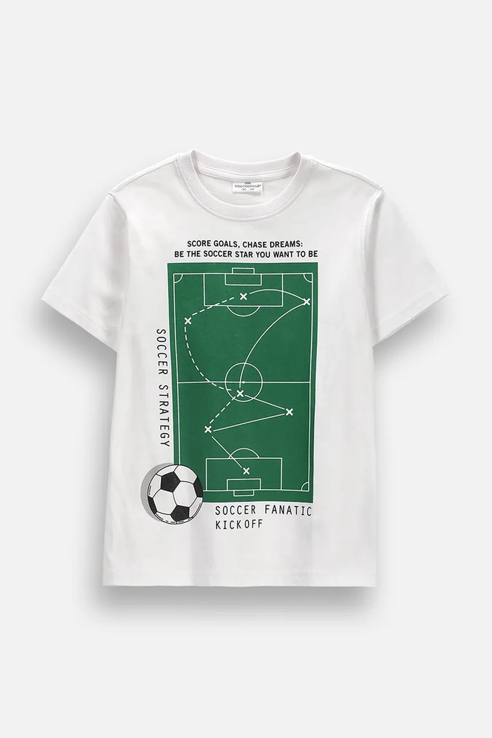 Coccodrillo t-shirt παιδικό βαμβακερό λευκό ZC6143208VBB
