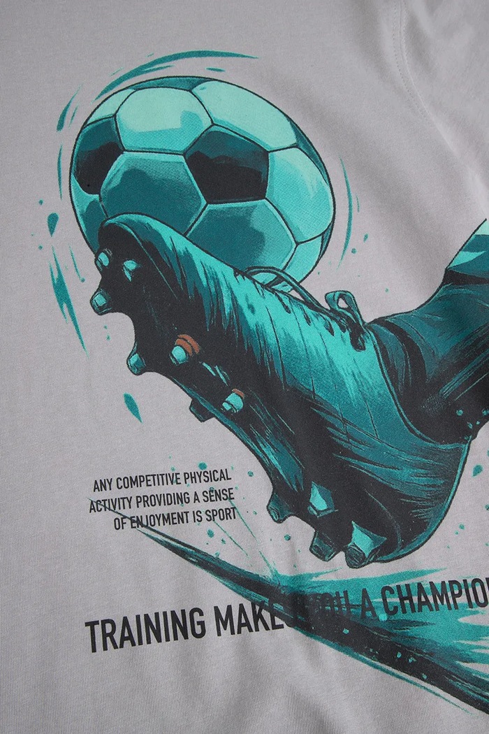 Coccodrillo t-shirt παιδικό βαμβακερό γκρί ZC6143214VBA