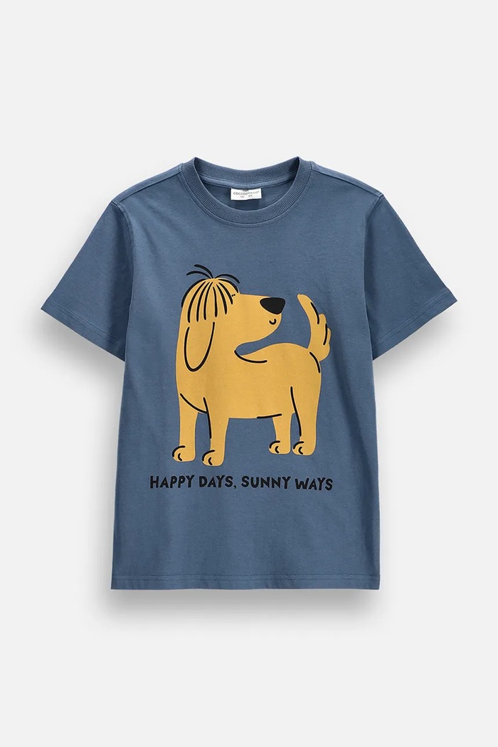 Coccodrillo t-shirt παιδικό βαμβακερό μπλε ZC6143212VBA