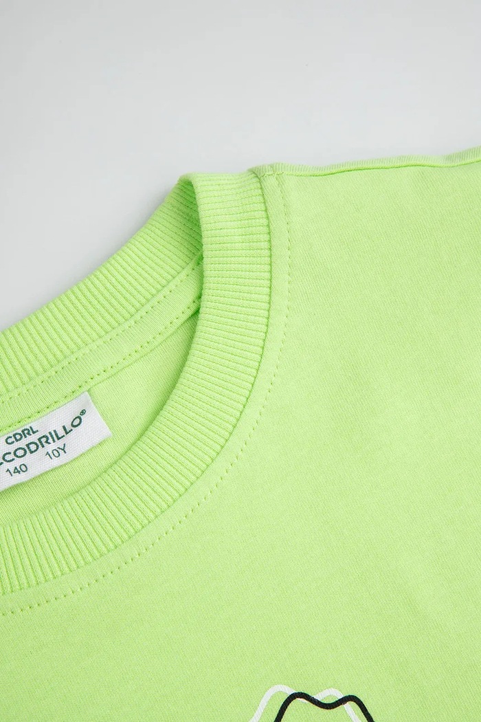 Αγορίστικα Coccodrillo t-shirt παιδικό βαμβακερό ZC6143205VBA πράσινο