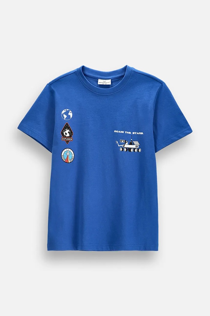 Coccodrillo t-shirt παιδικό βαμβακερό μπλε ZC6143217LBD