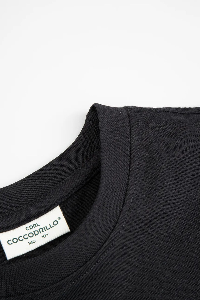 Αγορίστικα Coccodrillo t-shirt παιδικό βαμβακερό ZC6143216LBD μαύρο