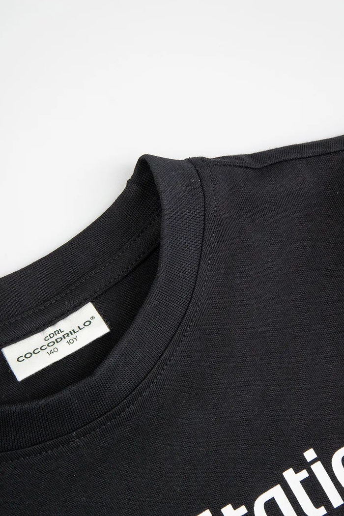 Αγορίστικα Coccodrillo t-shirt παιδικό βαμβακερό ZC6143214LBD μαύρο