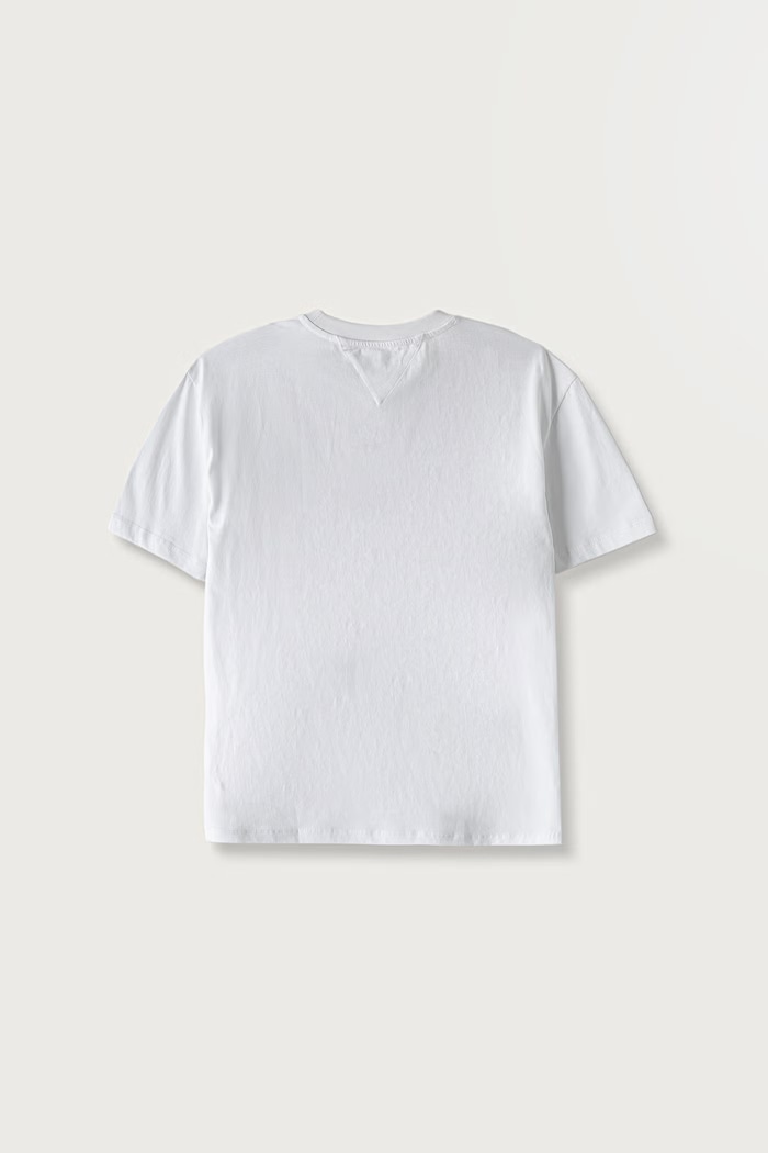 Tommy Hilfiger Tricou basic pentru copii din bumbac KS0KS00756.128.176.9BY2 alb AW26