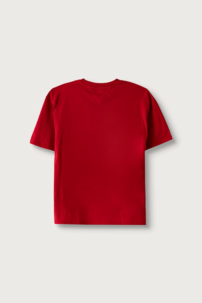 Tommy Hilfiger T-shirt basic dziecięcy bawełniany KS0KS00756.128.176.9BY2 czerwony AW26