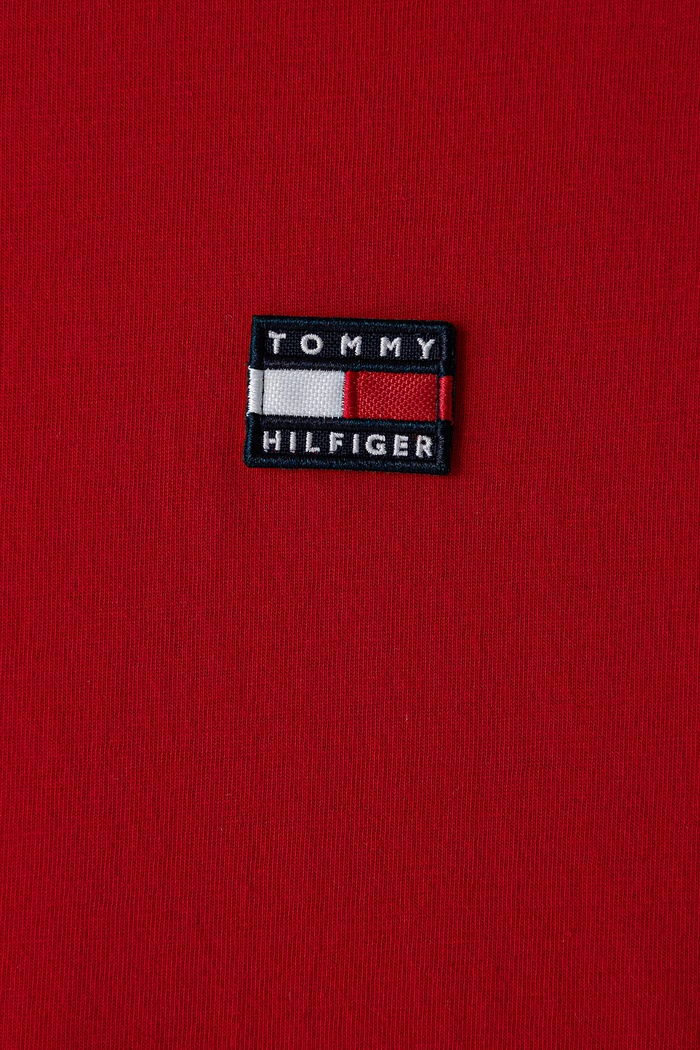 Chłopiec Tommy Hilfiger T-shirt basic dziecięcy bawełniany KS0KS00756.128.176.9BY2 czerwony